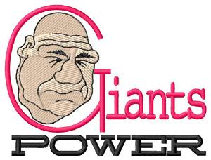 Picture of Giants Power Machine Embroidery Design