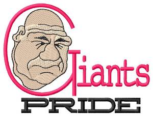 Picture of Giants Pride Machine Embroidery Design