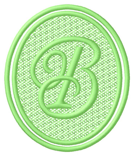 Oval Letter B Machine Embroidery Design