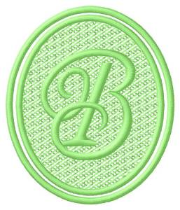 Picture of Oval Letter B Machine Embroidery Design