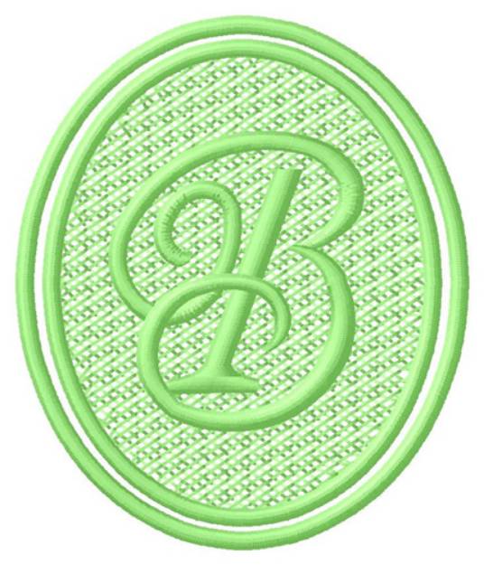 Picture of Oval Letter B Machine Embroidery Design