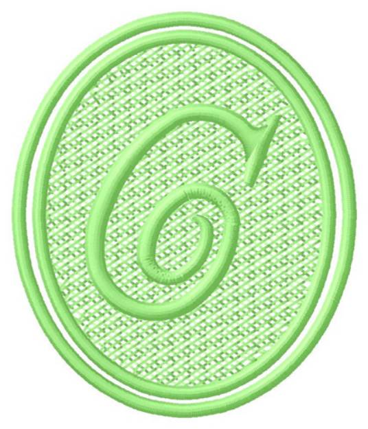 Picture of Oval Letter C Machine Embroidery Design