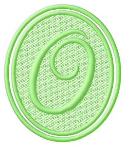 Picture of Oval Letter O Machine Embroidery Design