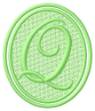 Picture of Oval Letter Q Machine Embroidery Design