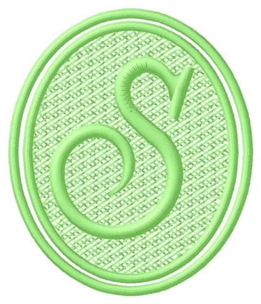 Picture of Oval Letter S Machine Embroidery Design