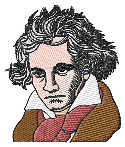 Beethoven Machine Embroidery Design