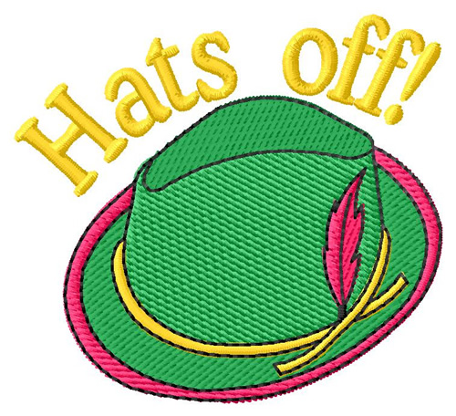 Hats Off Machine Embroidery Design