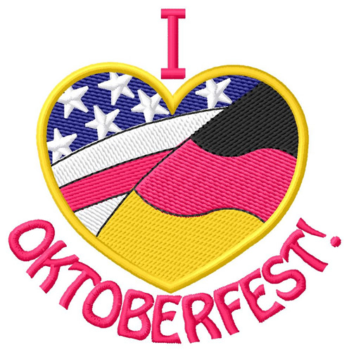 I Oktoberfest Machine Embroidery Design