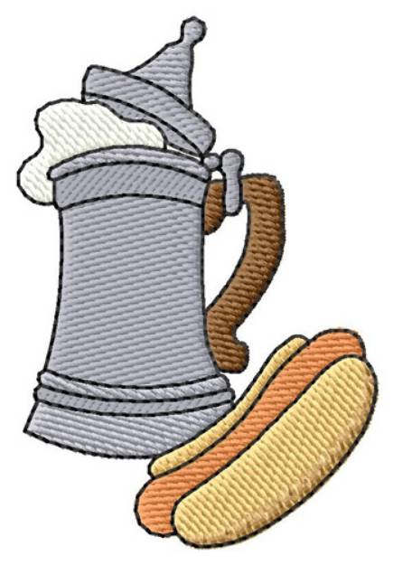 Picture of Beer & Brat Machine Embroidery Design