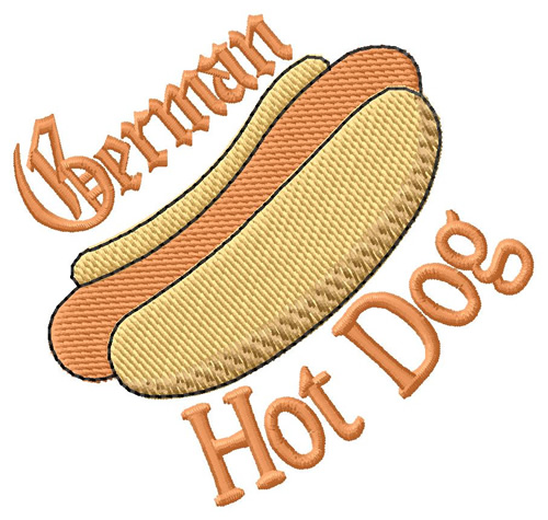 German Hot Dog Machine Embroidery Design