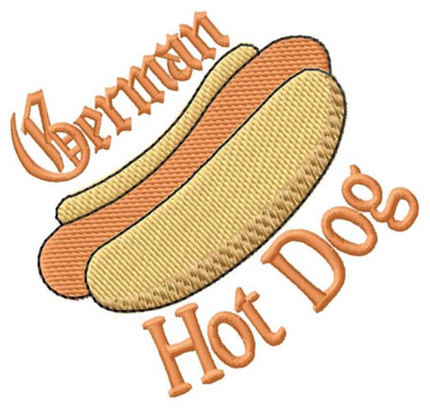 Picture of German Hot Dog Machine Embroidery Design