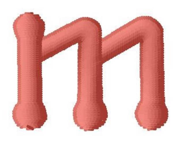 Picture of Dot Font m Machine Embroidery Design