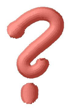 Dot Font Question Mark Machine Embroidery Design