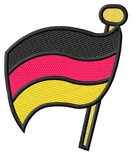German Flag Machine Embroidery Design