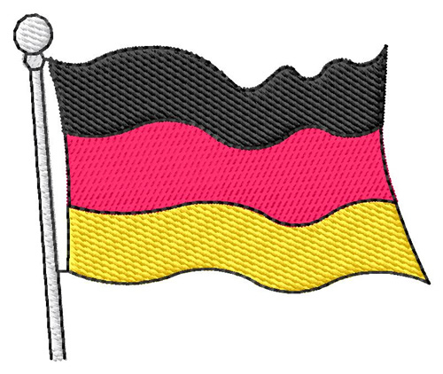 German Flag Machine Embroidery Design