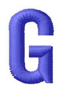 Picture of San Serif Font G Machine Embroidery Design