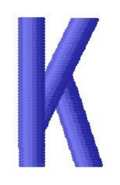 Picture of San Serif Font K Machine Embroidery Design