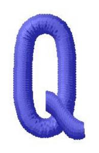 Picture of San Serif Font Q Machine Embroidery Design