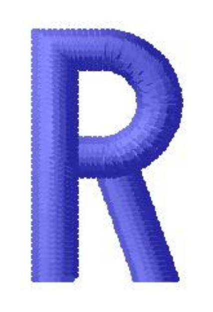 Picture of San Serif Font R Machine Embroidery Design