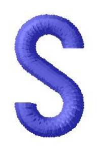 Picture of San Serif Font S Machine Embroidery Design