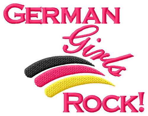 German Girls Rock Machine Embroidery Design