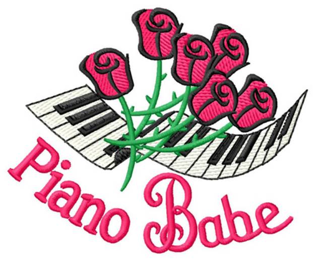 Picture of Piano Babe Machine Embroidery Design