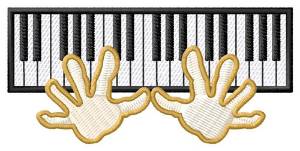 Picture of Hands On Keyboard Machine Embroidery Design