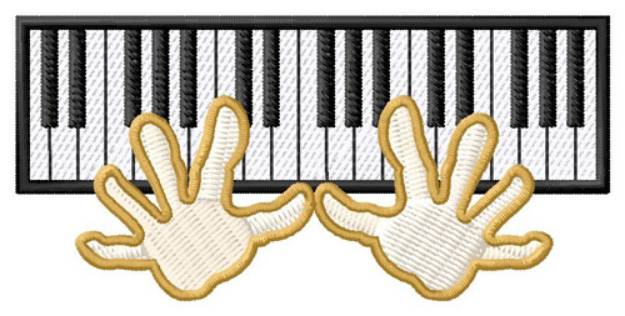 Picture of Hands On Keyboard Machine Embroidery Design