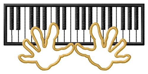 Playing Music Machine Embroidery Design