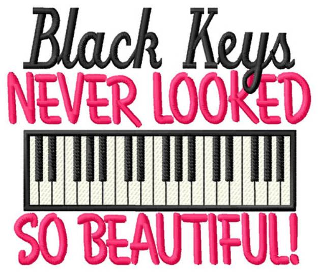 Picture of Black Keys Machine Embroidery Design