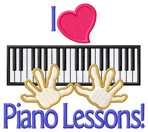 Piano Lessons Machine Embroidery Design