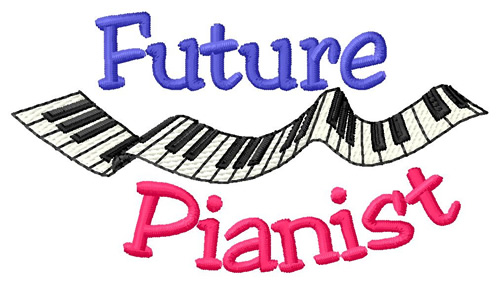 Future Pianist Machine Embroidery Design