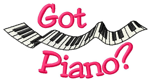 Got Piano? Machine Embroidery Design
