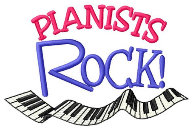 Picture of Pianist Rock Machine Embroidery Design