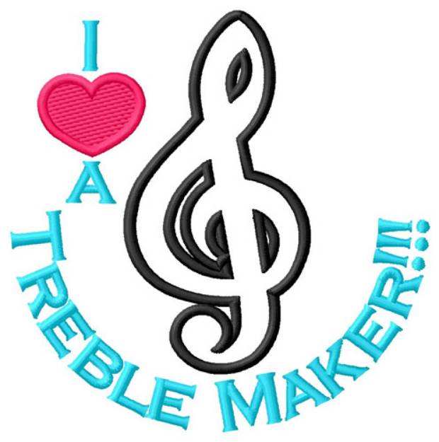 Picture of Love Treble Maker Machine Embroidery Design