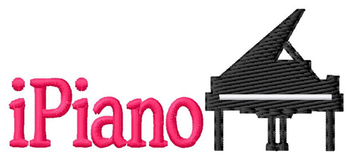 I Piano Machine Embroidery Design
