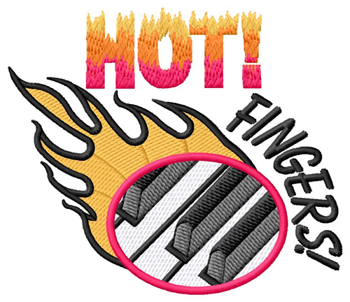 Hot Fingers Machine Embroidery Design