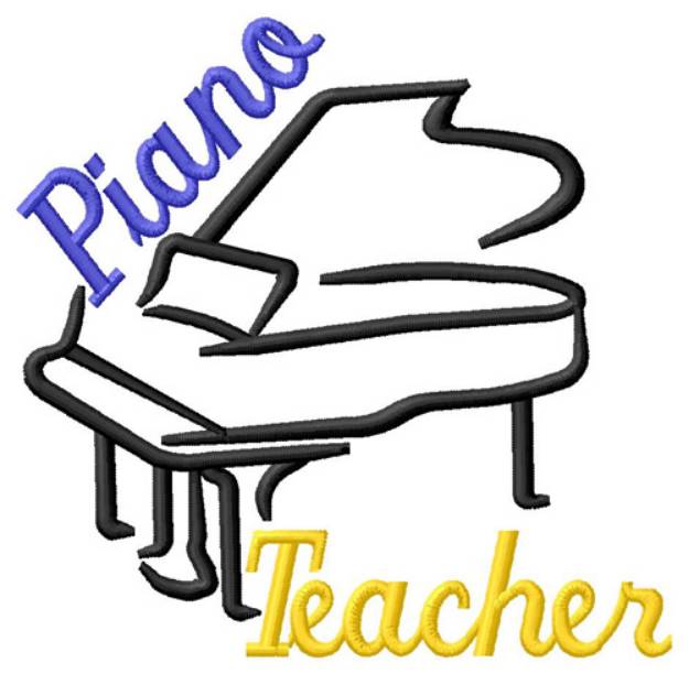 Picture of Piano Teacher Machine Embroidery Design