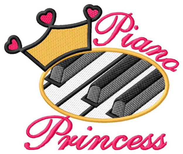 Picture of Piano Princess Machine Embroidery Design