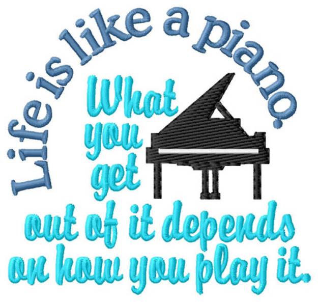 Picture of Like A Piano Machine Embroidery Design