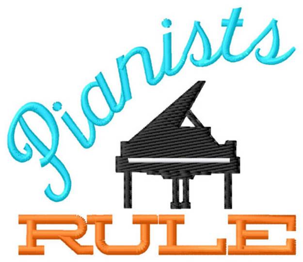 Picture of Pianists Rule Machine Embroidery Design