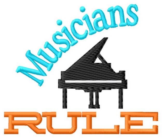 Picture of Musicians Rule Machine Embroidery Design