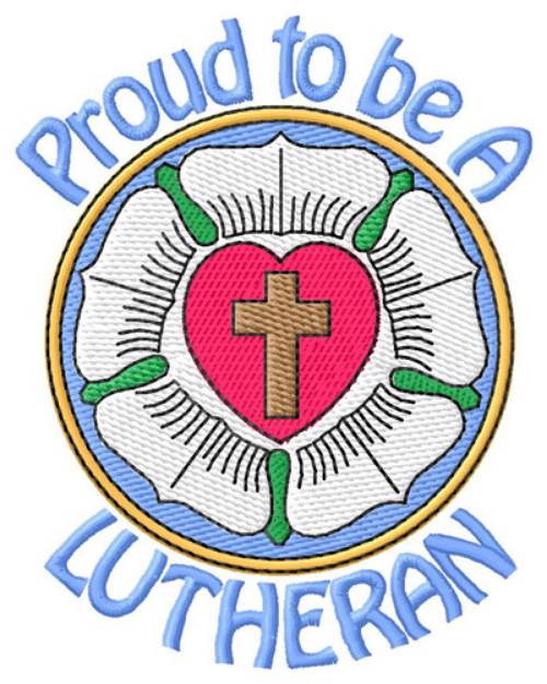Picture of Proud Lutheran Machine Embroidery Design