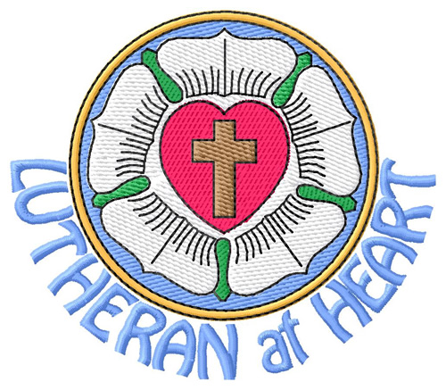 Lutheran At Heart Machine Embroidery Design