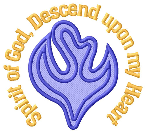 Descend Holy Spirit Dove Machine Embroidery Design