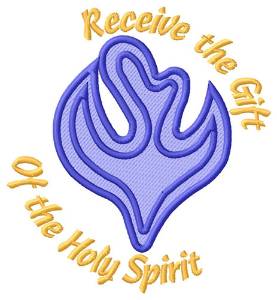 Picture of Receive Holy Spirit Dove Machine Embroidery Design
