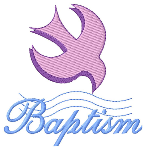 Baptism Dove Machine Embroidery Design