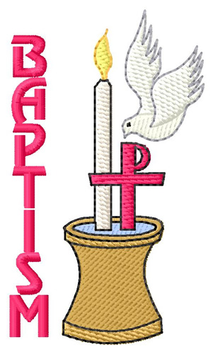 Baptism Logo Machine Embroidery Design