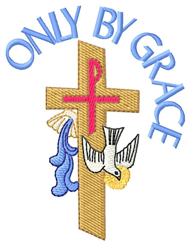Grace Christian Logo Machine Embroidery Design