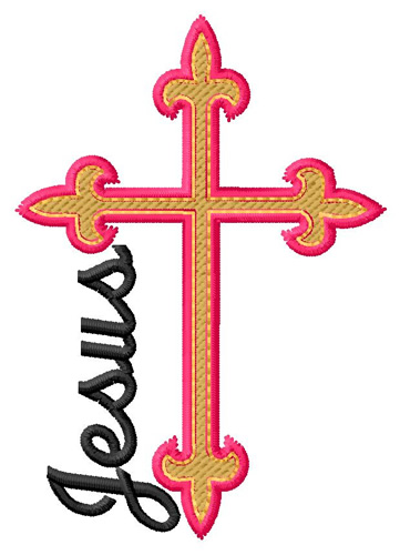 Jesus And Cross Machine Embroidery Design